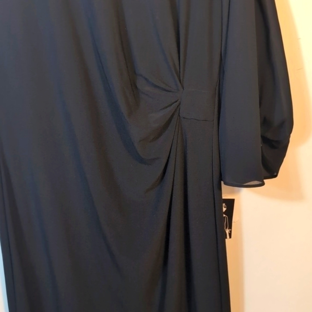 NWT Dress Barn Black Sheath Dress Size Large | Cocktail Work Basic - Picture 6 of 13